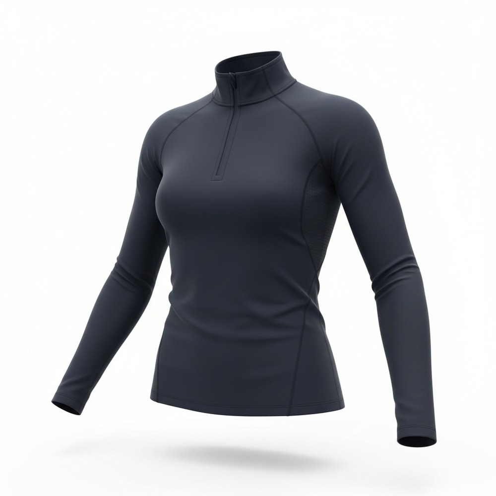 CALIA PowerMove Womens Black Quarter Zip Long Sleeve Athletic Top Mock Neck M